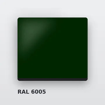Алюминиевые композитные панели RAL 6005 зелёный мох 3 мм/0,3 мм 1220х4000 мм