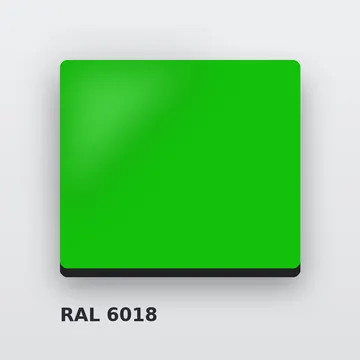 Композитные панели RAL 6018 жёлто-зелёный 4 мм/0,4 мм FR 1220х4000 мм