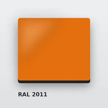 Композитные панели RAL 2011 насыщенный оранжевый 3 мм/0,3 мм 1220х4000 мм