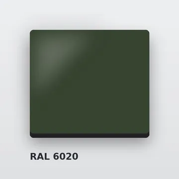 Композитные панели RAL 6020 хромовый зелёный 3 мм/0,3 мм 1220х4000 мм