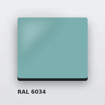 Алюминиевые композитные панели RAL 6034 пастельно-бирюзовый 4 мм/0,4 мм FR 1500х4000 мм