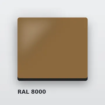 Алюкобонд RAL 8000 зелёно-коричневый 4 мм/0,4 мм FR 1220х4000 мм