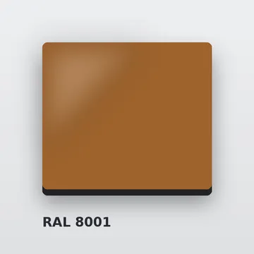 Композитные панели RAL 8001 охра коричневая 3 мм/0,3 мм 1220х4000 мм